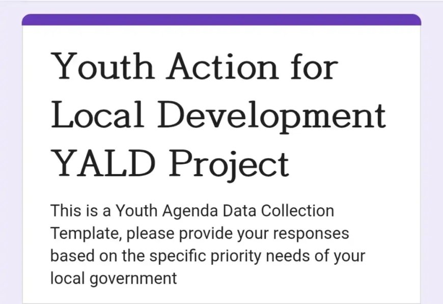 Call for Youth Input: Data Collection for the Katsina Youth Agenda (YALD Project)